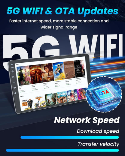 Upgrade Stereo for Nissan Sentra Radio 2013-2017: 10Inch HD Touchscreen Stereo with Wireless Carplay Android Auto Support 5G WiFi GPS Bluetooth FM SWC Mirror Link 1080P Backup Camera