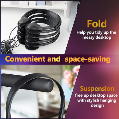 USB C Headphones Bulk 12 Pack for Classroom School Kids,USB Type C Headphones Class Set Compatible with Pad Smartphones (Black)