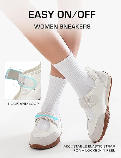 Womens Retro Mary Jane Sneakers Lightweight Comfortable Slip On Walking Shoes Non Slip Work Business Casual Footwear Womens Fashion Ballet Sneakers