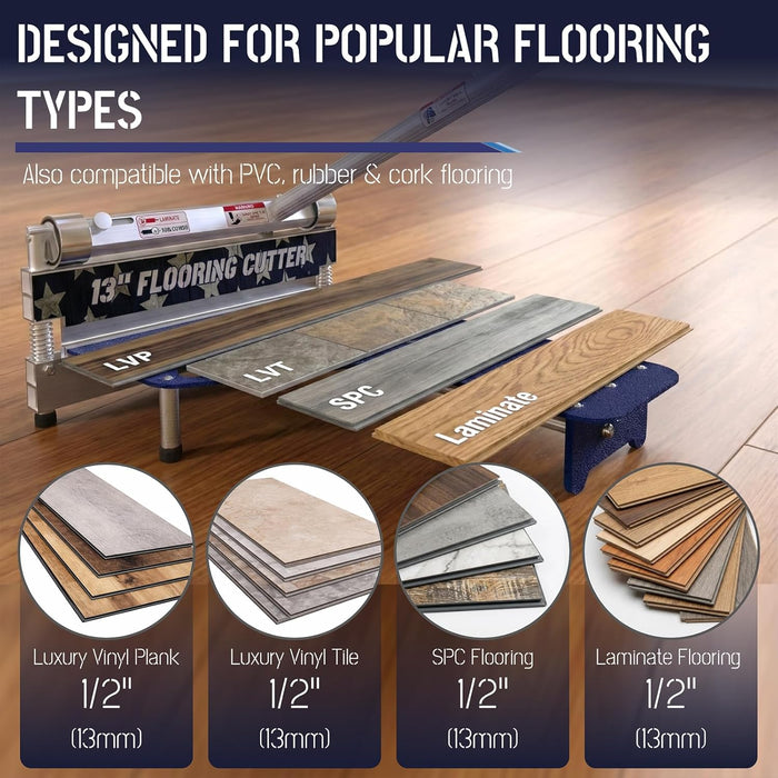 13" Pro Vinyl & Laminate Cutter: Dust-Free LVP/SPC Tool