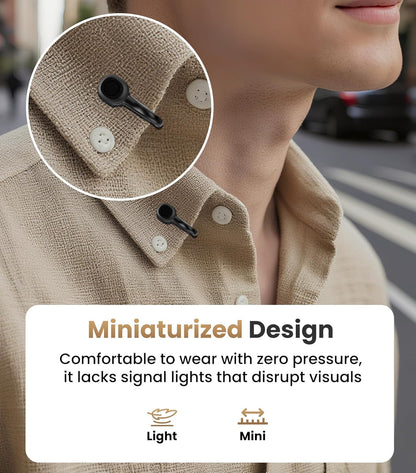 Tisino mini Wireless Lavalier Microphone for iPhone with Lighting Plug, Noise Reduction Mini Clip-on Lapel Mic with Charging Case, Portable for YouTube, TikTok, Vlog, Podcast, Interview Black