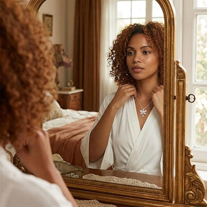 Gold Bow Necklace for Women, 14K Gold Plated Cubic Zirconia Bow Pendant, Cute and Delicate Bow Jewelry, Valentine’s Day Gift for Her