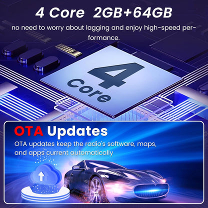 Radio Stereo Upgrade Replacement for Ford Transit 150 250 350 2015–2019: 9” IPS Touchscreen Head Unit, Wireless CarPlay Android Auto, Bluetooth 5.0 FM GPS WiFi DSP, 2GB RAM 64GB ROM