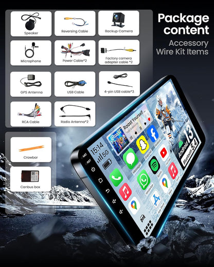 Car Radio Stereo for 2007-2013 Chevy Silverado 1500: 8inch 1280 * 800 IPS Touchscreen CarPlay Android Auto GPS 5GWiFi Bluetooth FM SWC 1080p Backup Camera