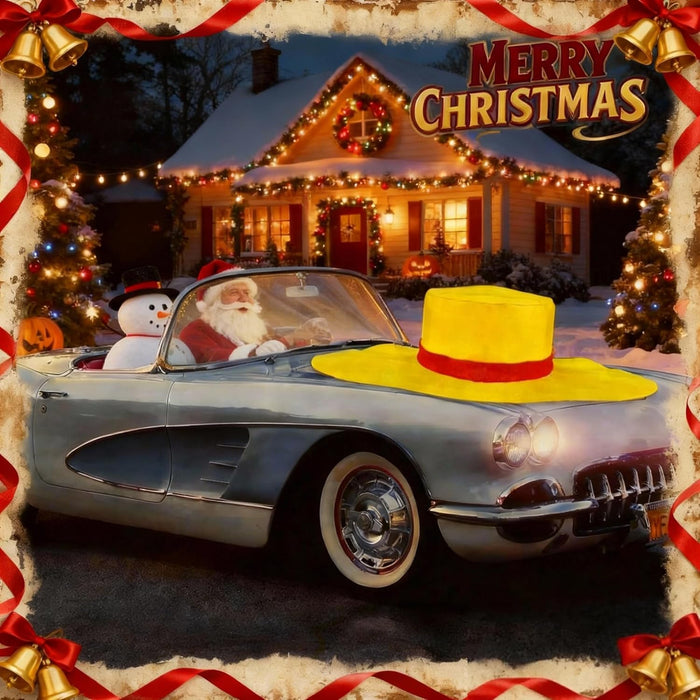 Halloween Anime one Piece Cap Car Decoration,46 Inch 2025 Giant Oversized Straw Hat Yellow Felt for Car, with Gold Strip Decoration Halloween Party Trunk or Treat Decor (yellow-46inch)