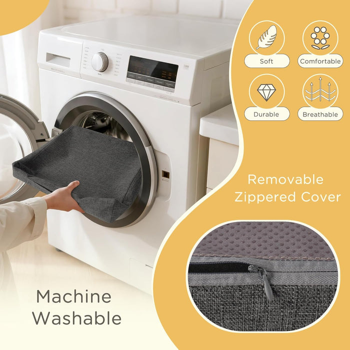 MineCozy Recliner Cushions for Elderly 20x20x4 Inch Thick Large Recliner Seat Cushion with a Handle Square Non Slip Chair Pads with Washable Cover for Couch Armchair Chairs Dark