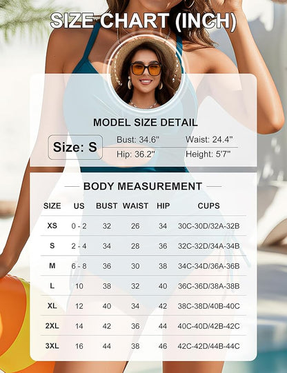 Blooming Jelly Women One Piece Swimsuits with Drawstring Tummy Control Cutout Bathing Suit Ruched Full Coverage Swim Suits