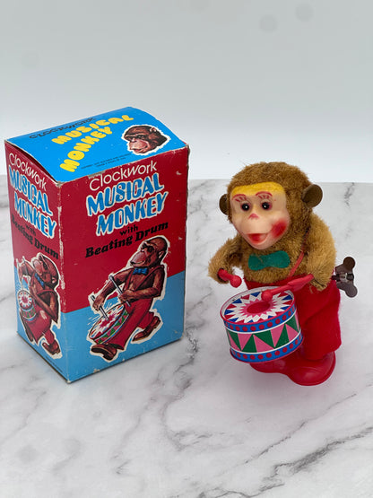 Vintage Clockwork Musical Monkey