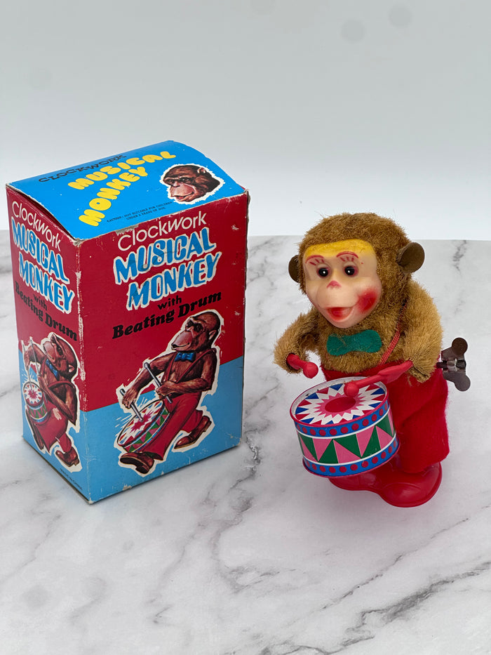 Vintage Clockwork Musical Monkey