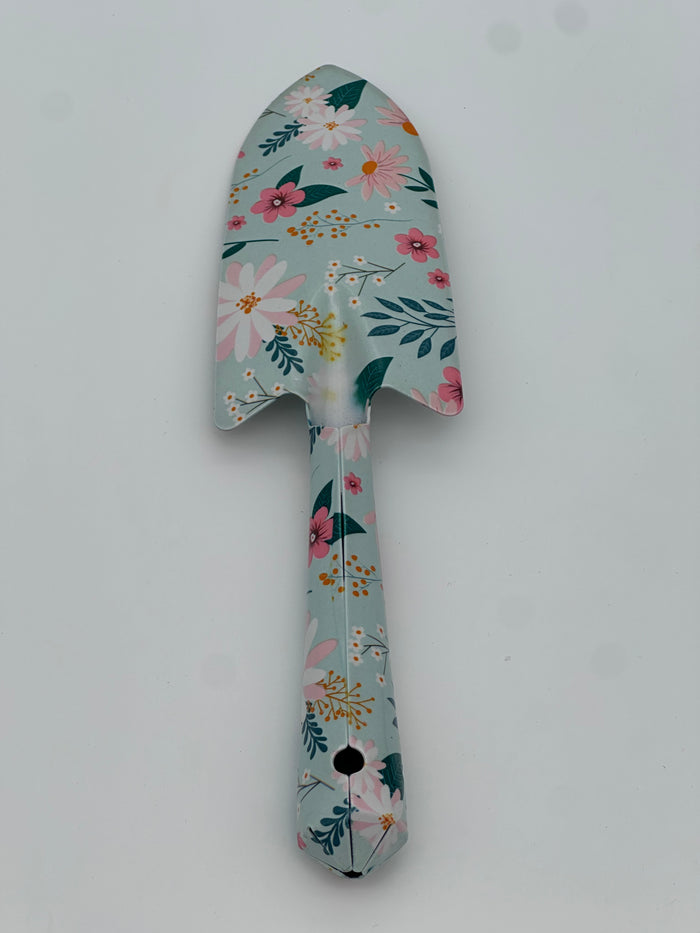 Floral Garden Shovels Gardening Gift for Women Heavy Duty Garden Tools Floral Hand Shovel for Mom Employees Birthday Thank You Gifts (Green Flowers)
