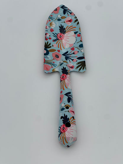 Floral Garden Shovels Gardening Gift for Women Heavy Duty Garden Tools Floral Hand Shovel for Mom Employees Birthday Thank You Gifts (Green Flowers)